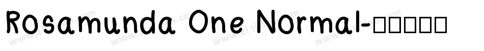 Rosamunda One Normal字体转换